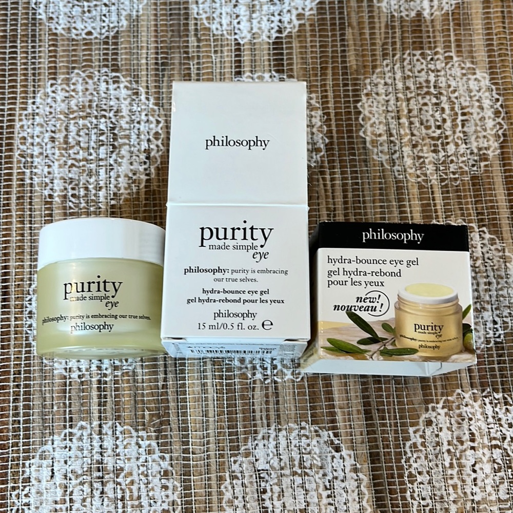 Brand New In Box Philosophy Purity Hydra Bounce Eye Gel .5 oz